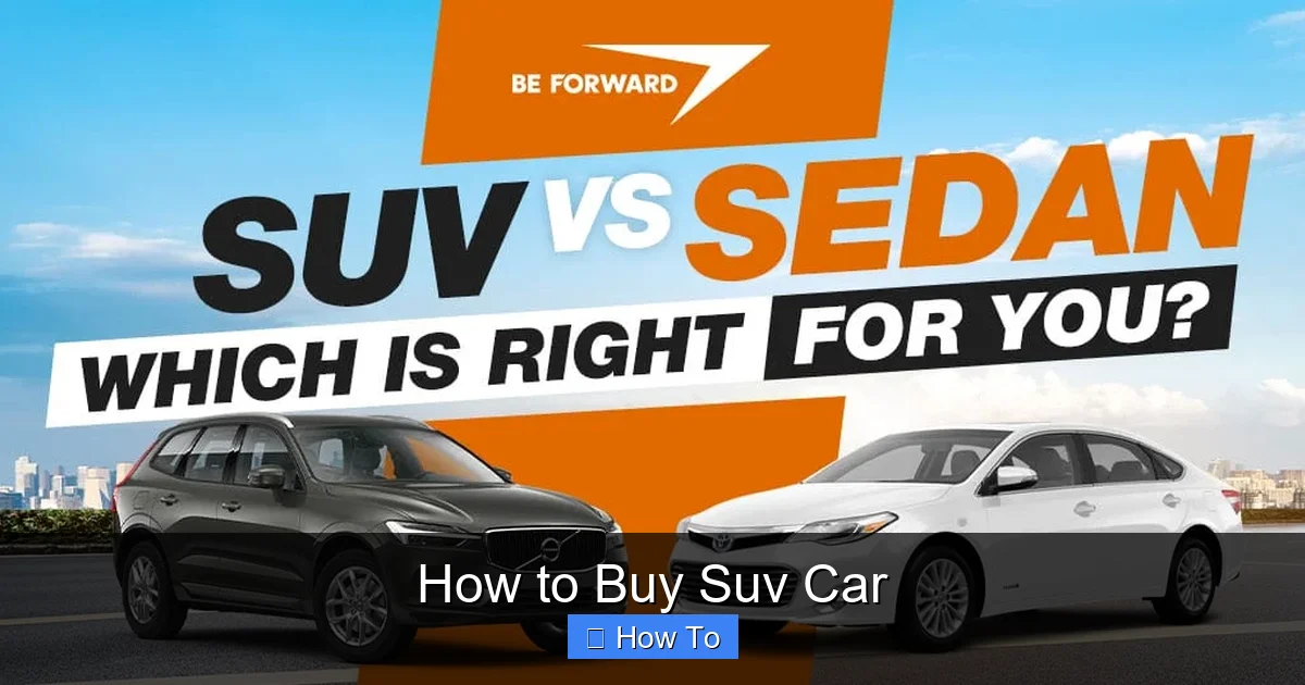 How to Buy Suv Car
