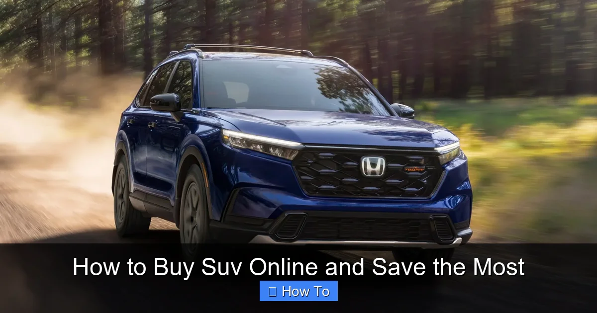 How to Buy Suv Online and Save the Most