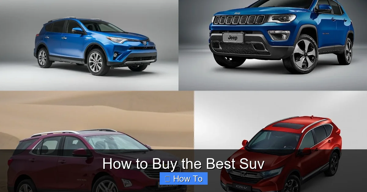 How to Buy the Best Suv