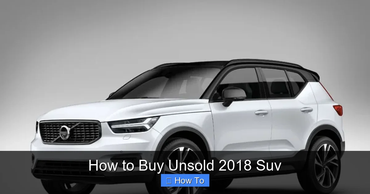 How to Buy Unsold 2018 Suv
