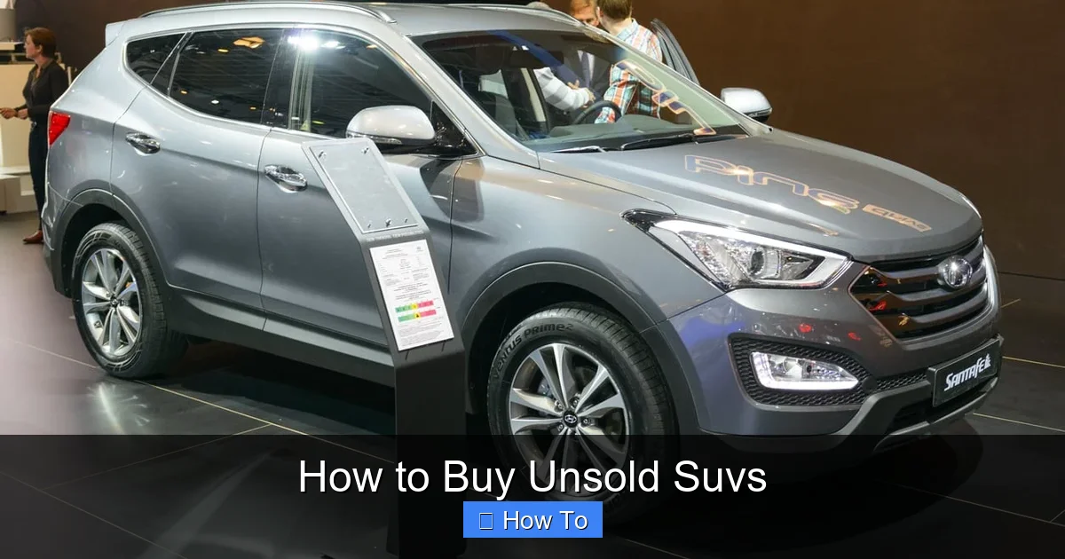 How to Buy Unsold Suvs
