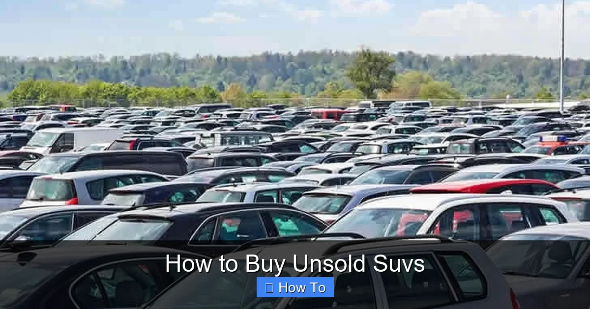 How to Buy Unsold Suvs