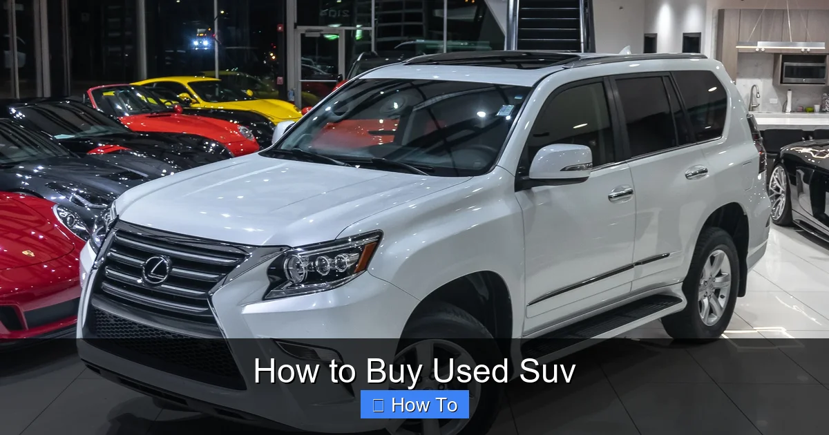 How to Buy Used Suv