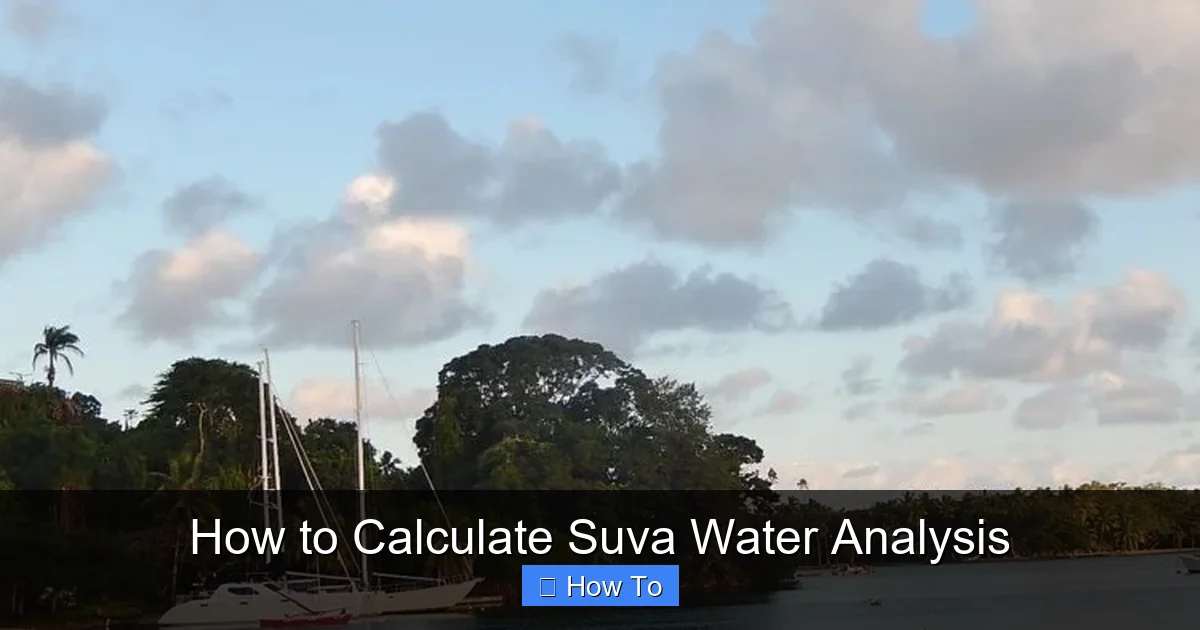 How to Calculate Suva Water Analysis