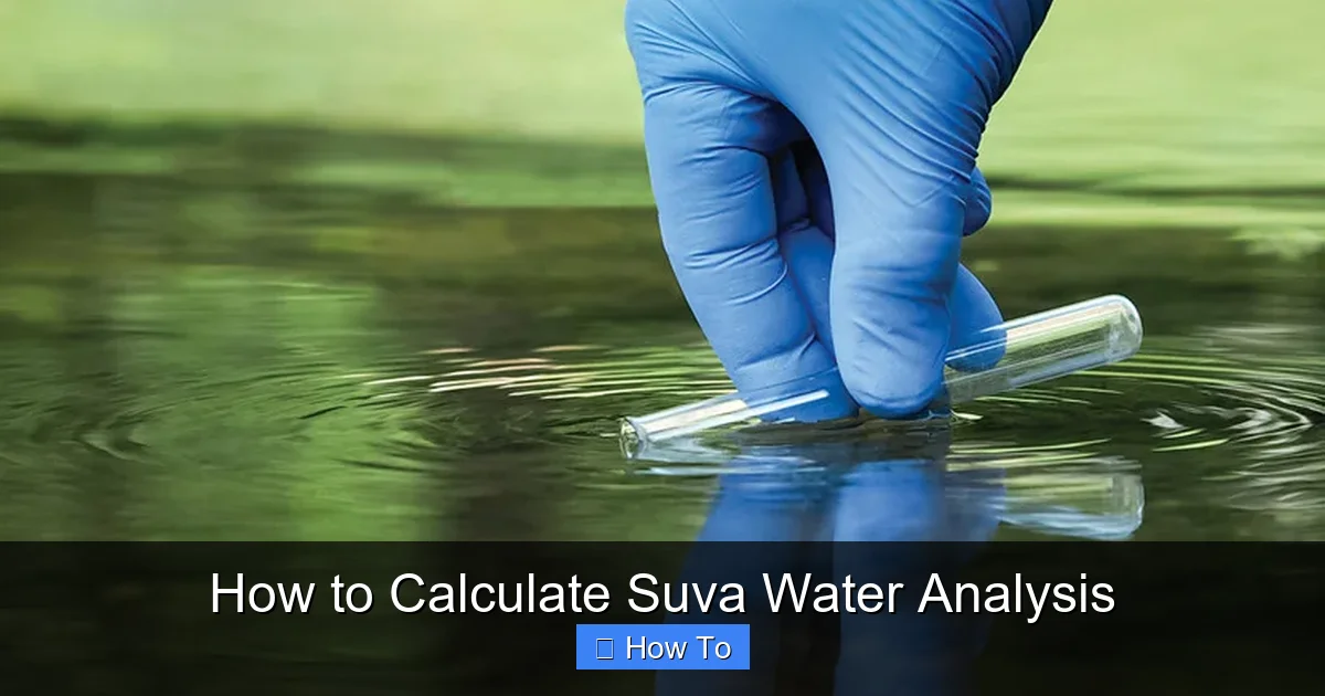 How to Calculate Suva Water Analysis
