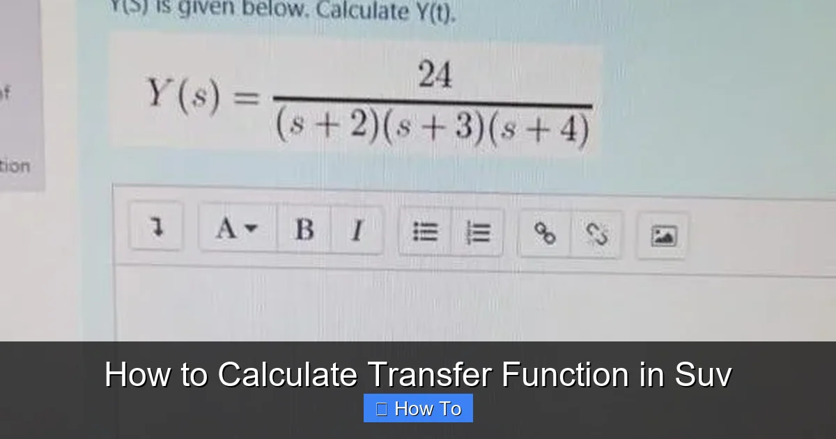 How to Calculate Transfer Function in Suv