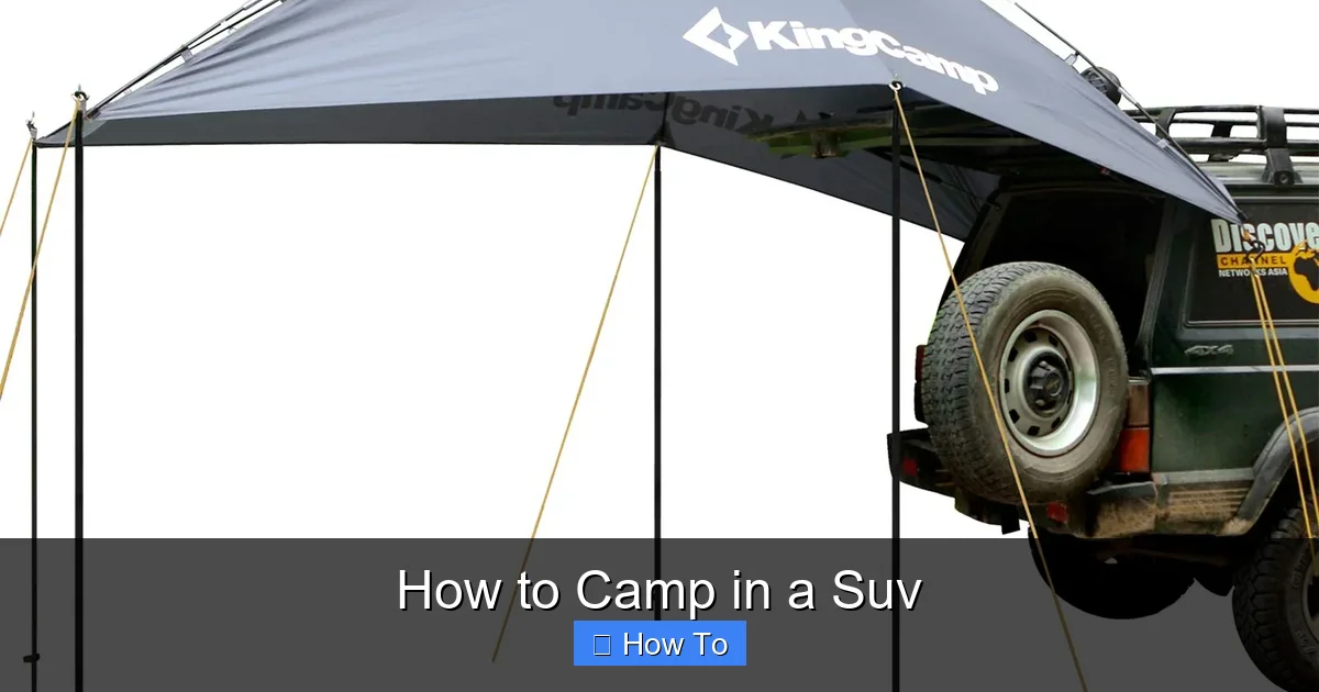 How to Camp in a Suv