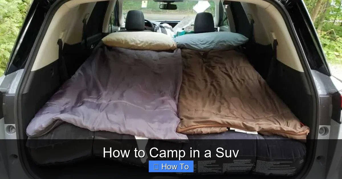 How to Camp in a Suv