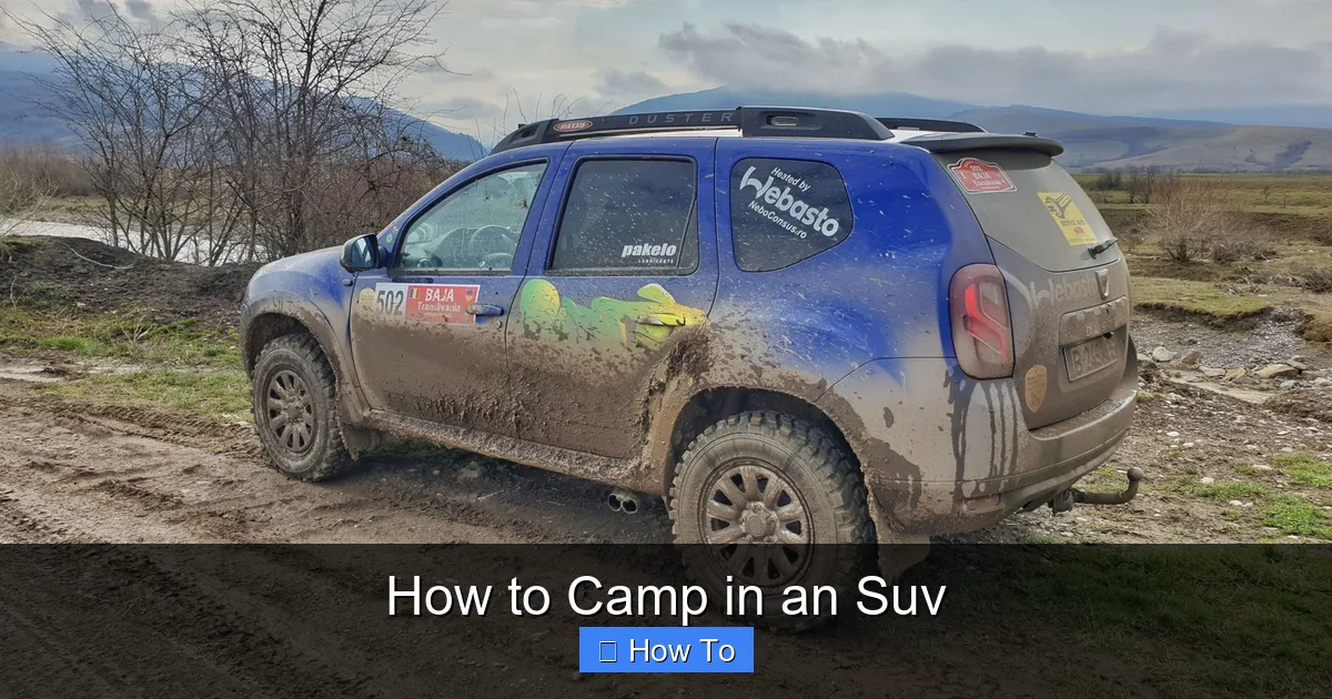 How to Camp in an Suv