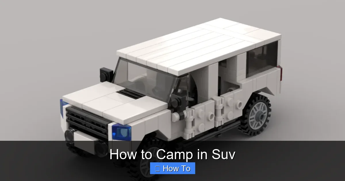 How to Camp in Suv
