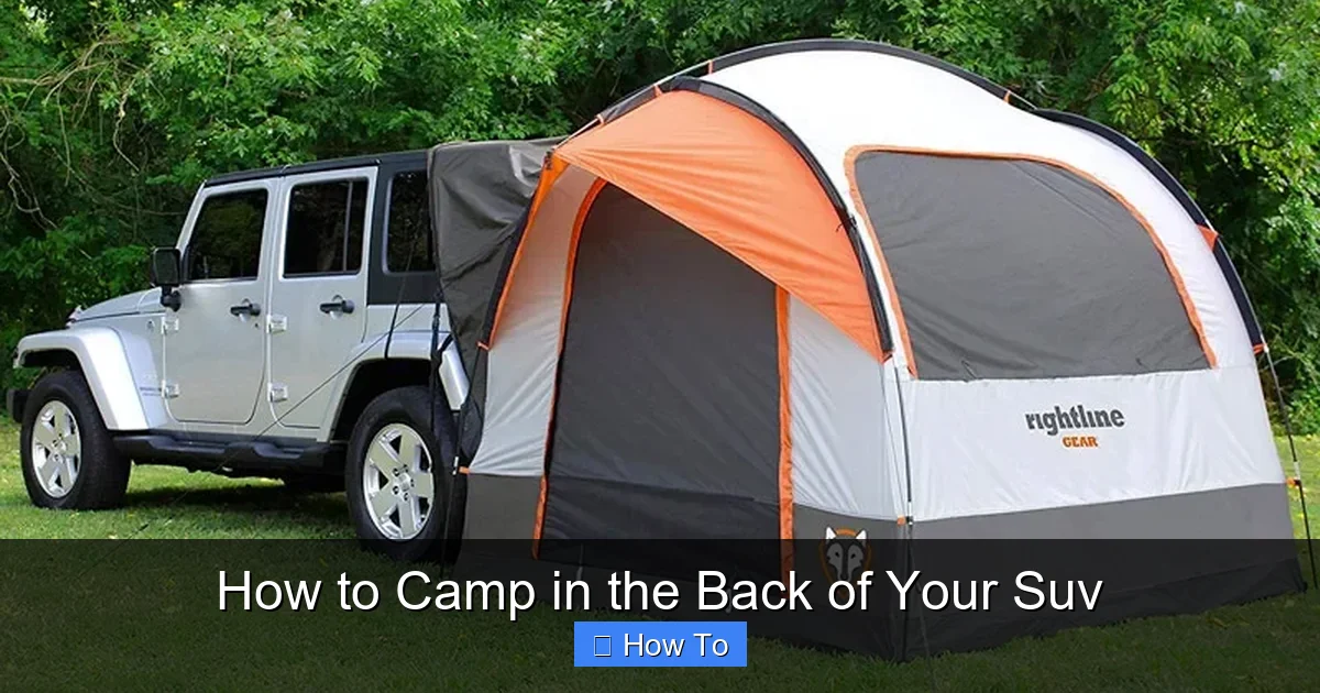 How to Camp in the Back of Your Suv