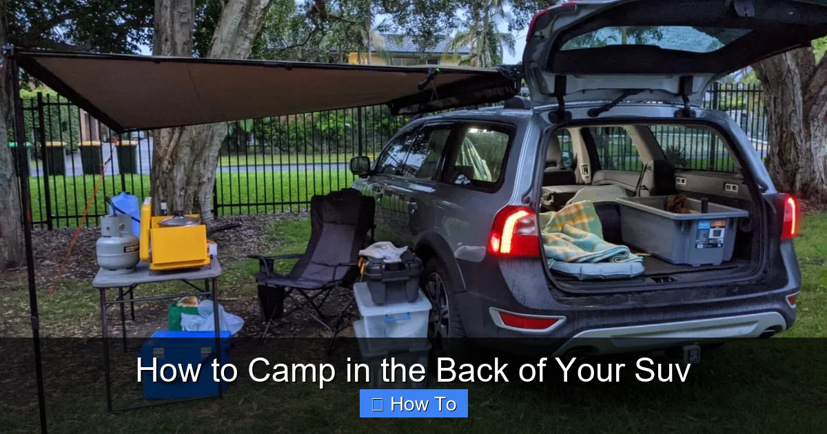 How to Camp in the Back of Your Suv