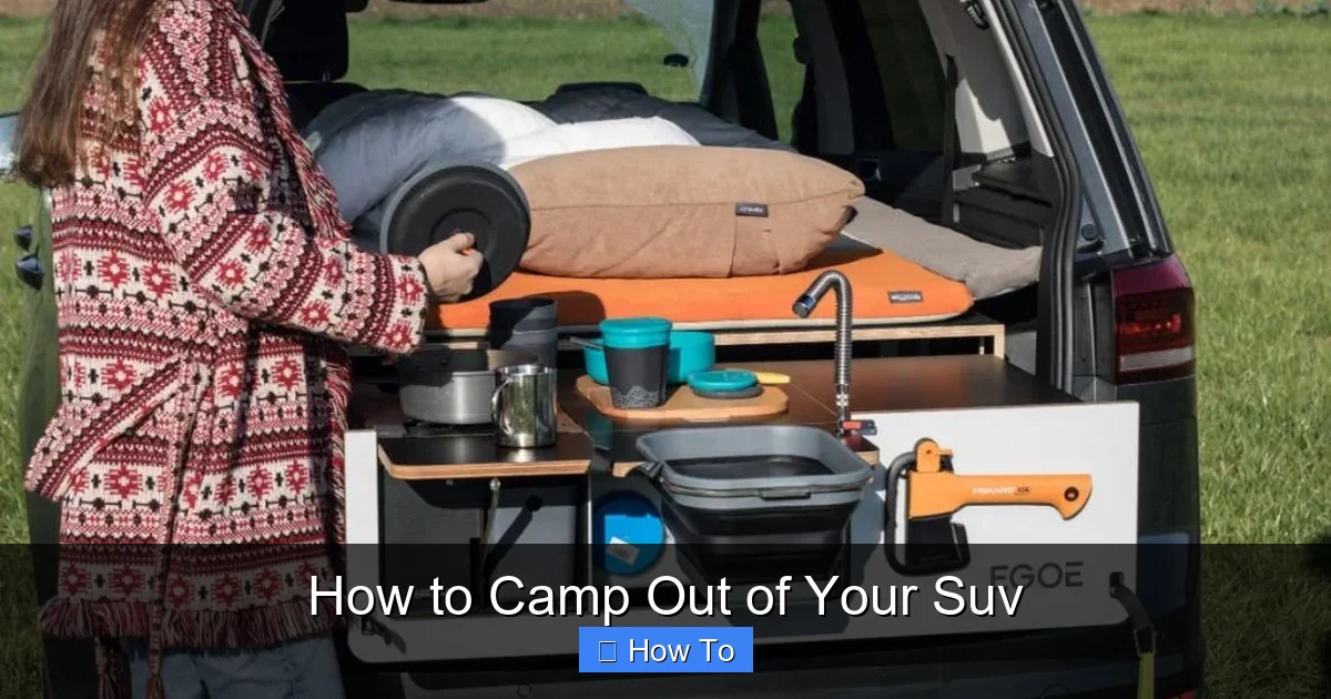 How to Camp Out of Your Suv