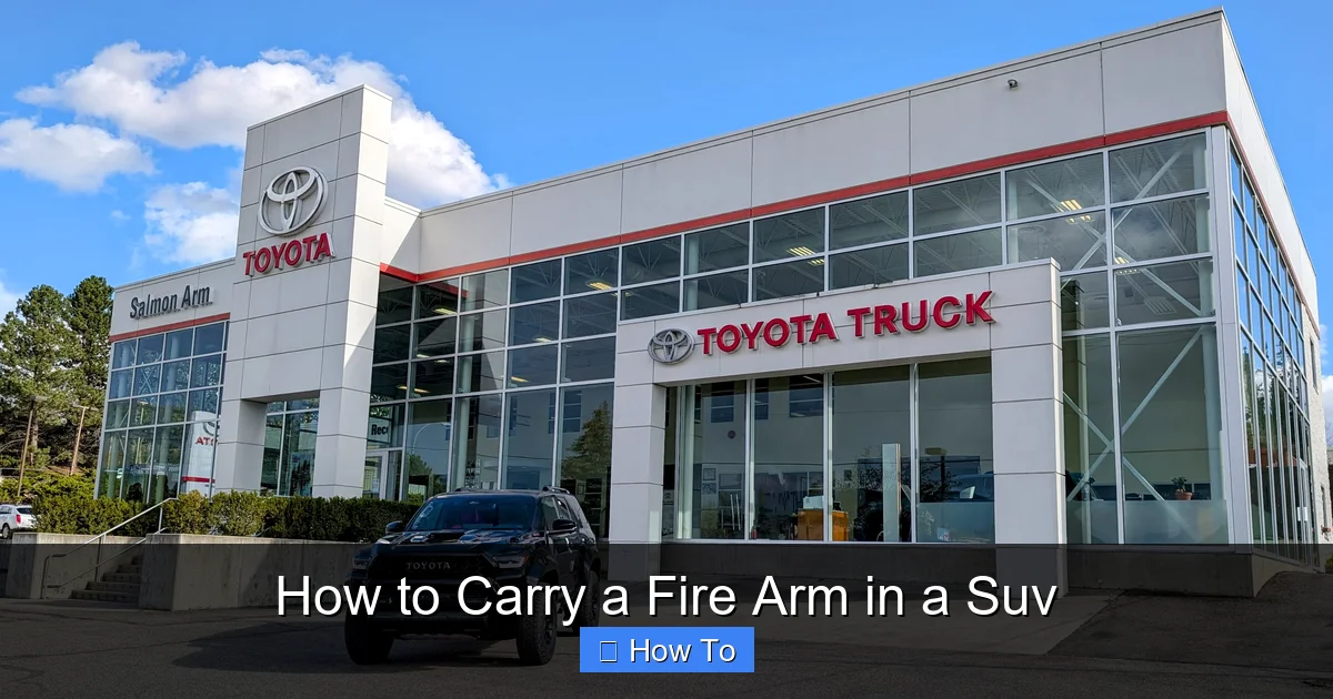 How to Carry a Fire Arm in a Suv