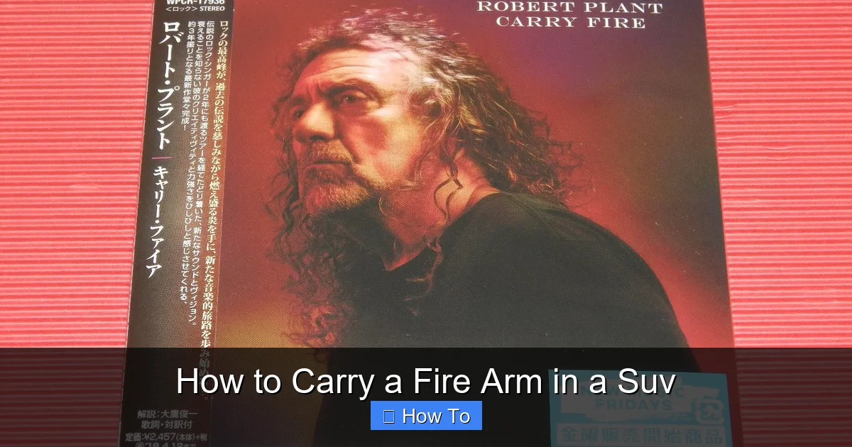 How to Carry a Fire Arm in a Suv