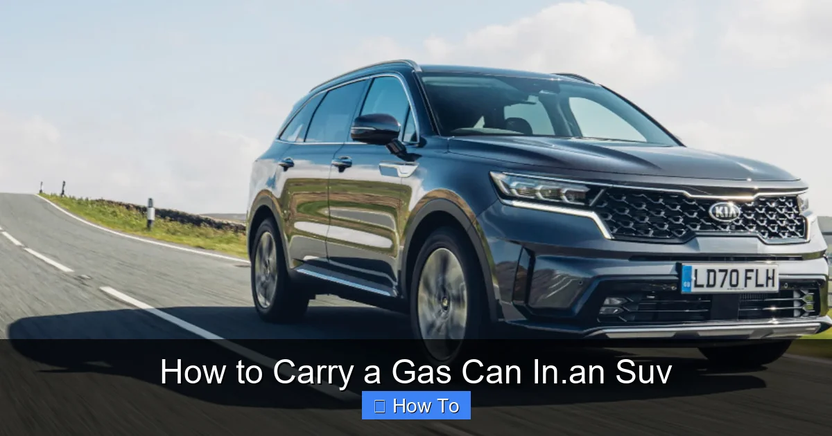 How to Carry a Gas Can In.an Suv