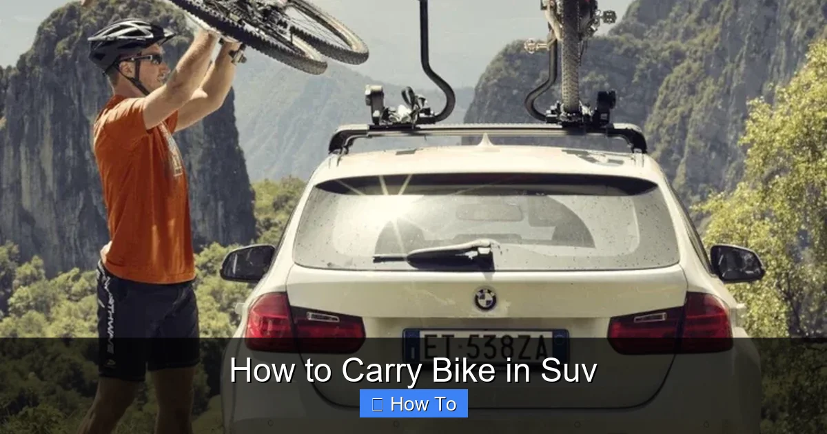 How to Carry Bike in Suv