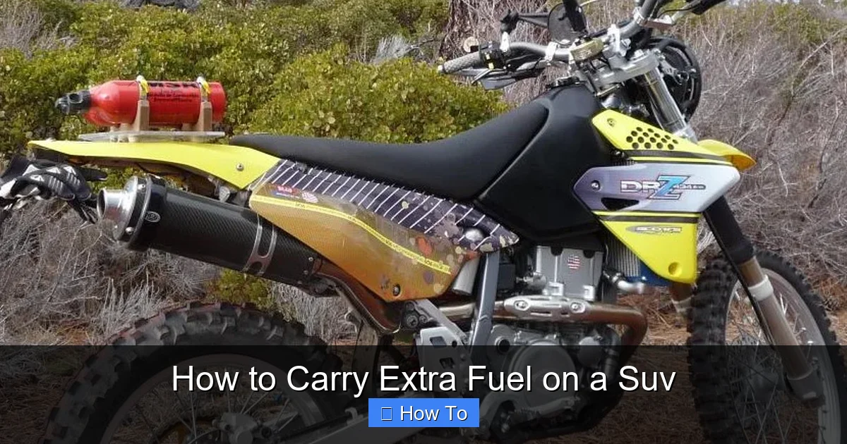 How to Carry Extra Fuel on a Suv