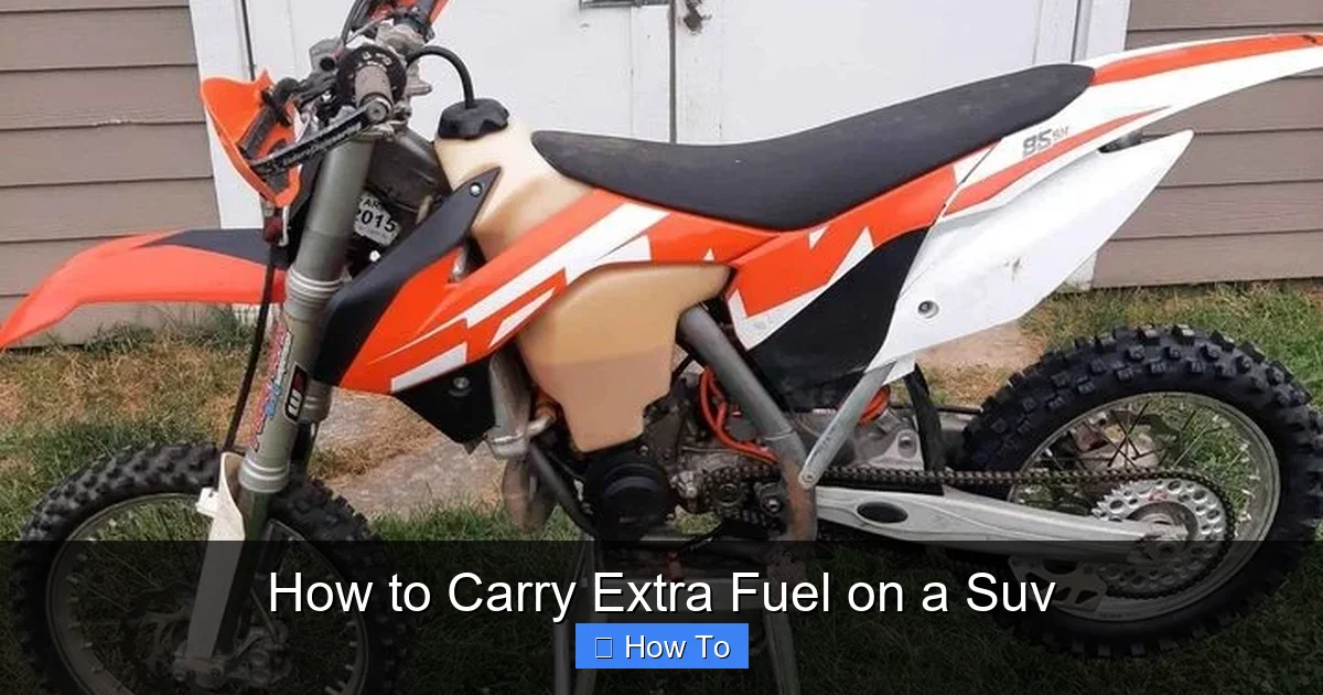 How to Carry Extra Fuel on a Suv