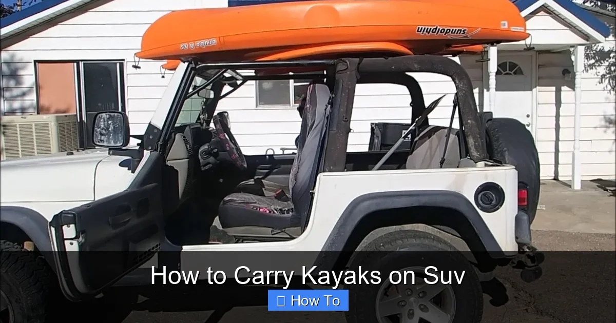 How to Carry Kayaks on Suv