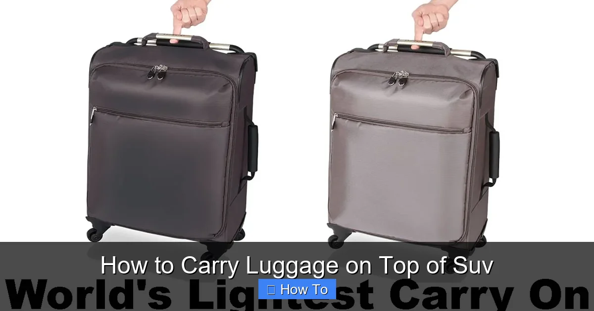 How to Carry Luggage on Top of Suv