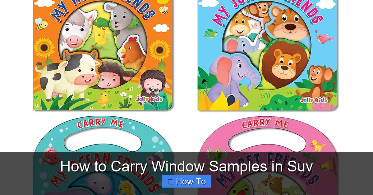 How to Carry Window Samples in Suv