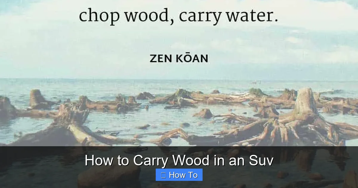 How to Carry Wood in an Suv