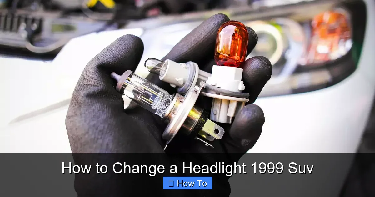 How to Change a Headlight 1999 Suv