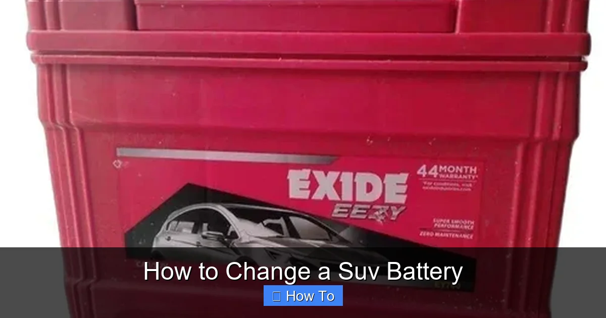 How to Change a Suv Battery