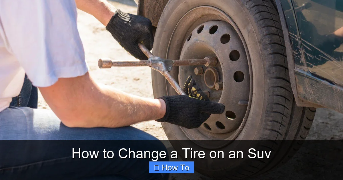 How to Change a Tire on an Suv