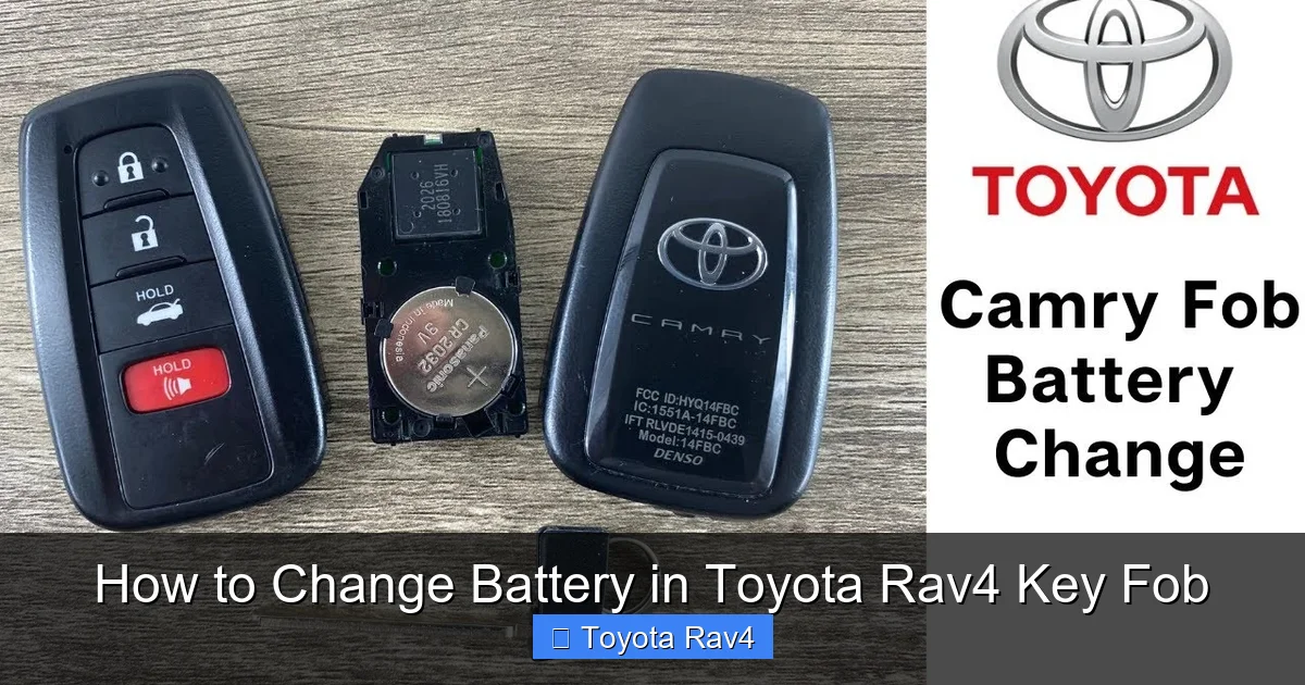 How to Change Battery in Toyota Rav4 Key Fob
