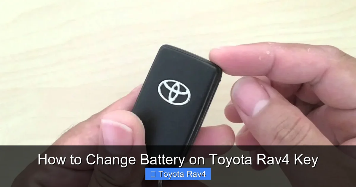 How to Change Battery on Toyota Rav4 Key