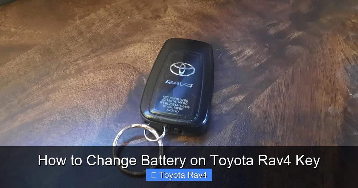 How to Change Battery on Toyota Rav4 Key