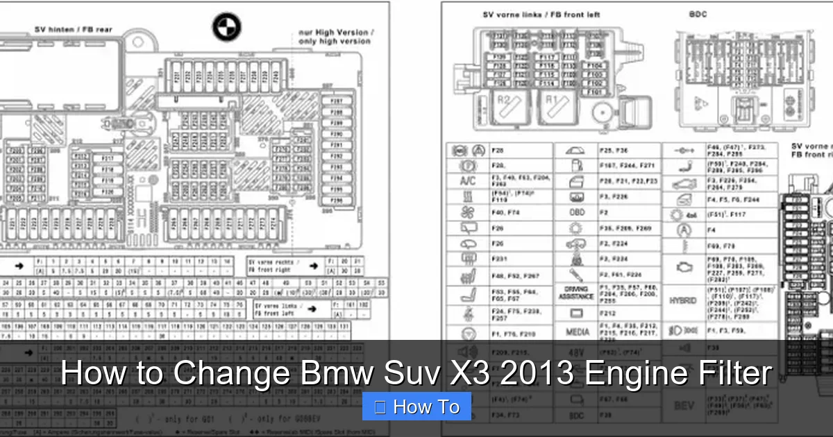 How to Change Bmw Suv X3 2013 Engine Filter