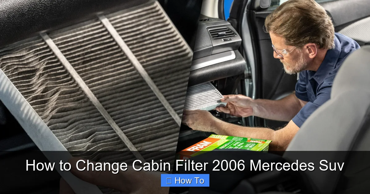 How to Change Cabin Filter 2006 Mercedes Suv