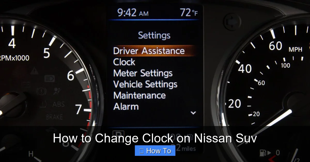 How to Change Clock on Nissan Suv
