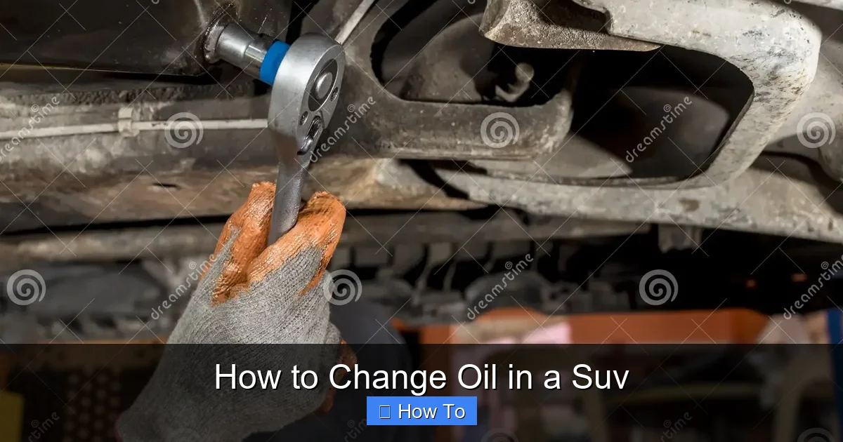 How to Change Oil in a Suv