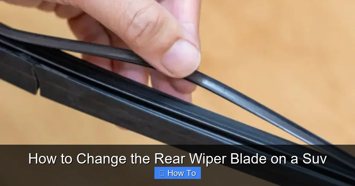 How to Change the Rear Wiper Blade on a Suv