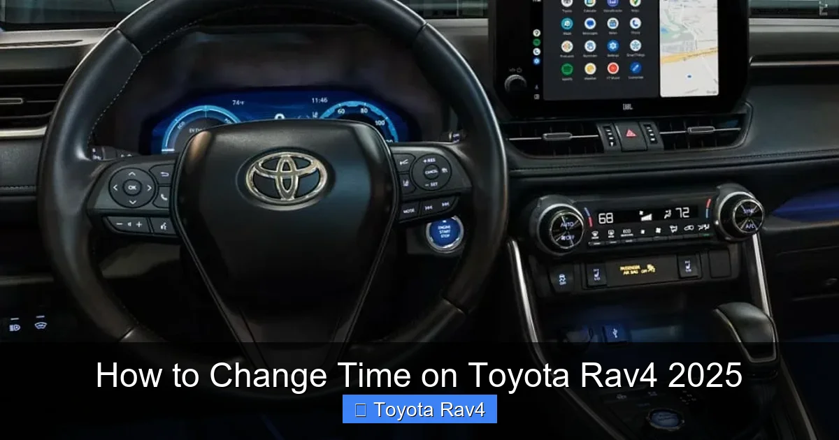How to Change Time on Toyota Rav4 2025