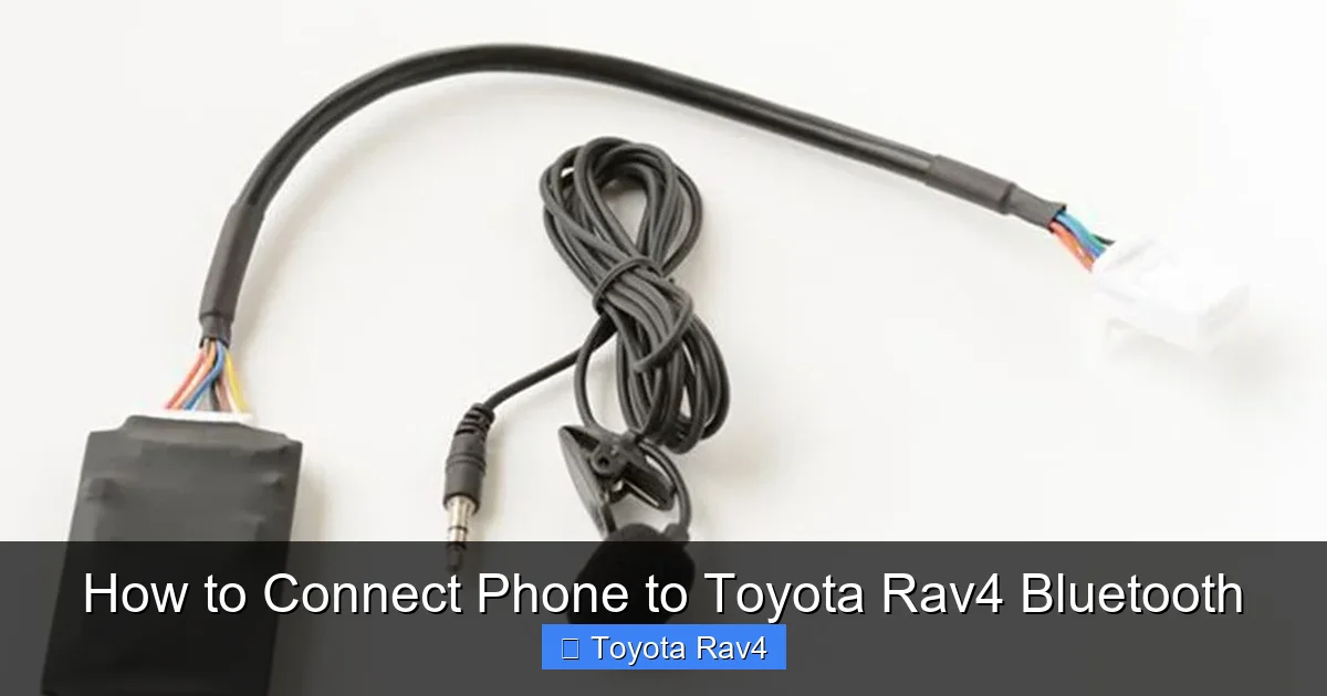 How to Connect Phone to Toyota Rav4 Bluetooth
