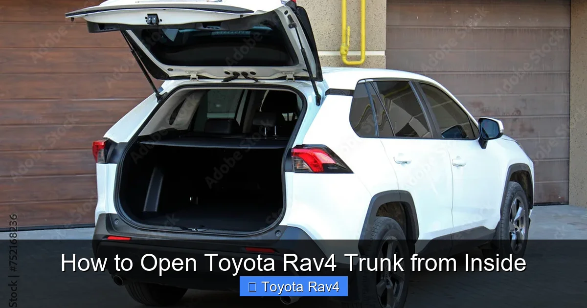 How to Open Toyota Rav4 Trunk from Inside