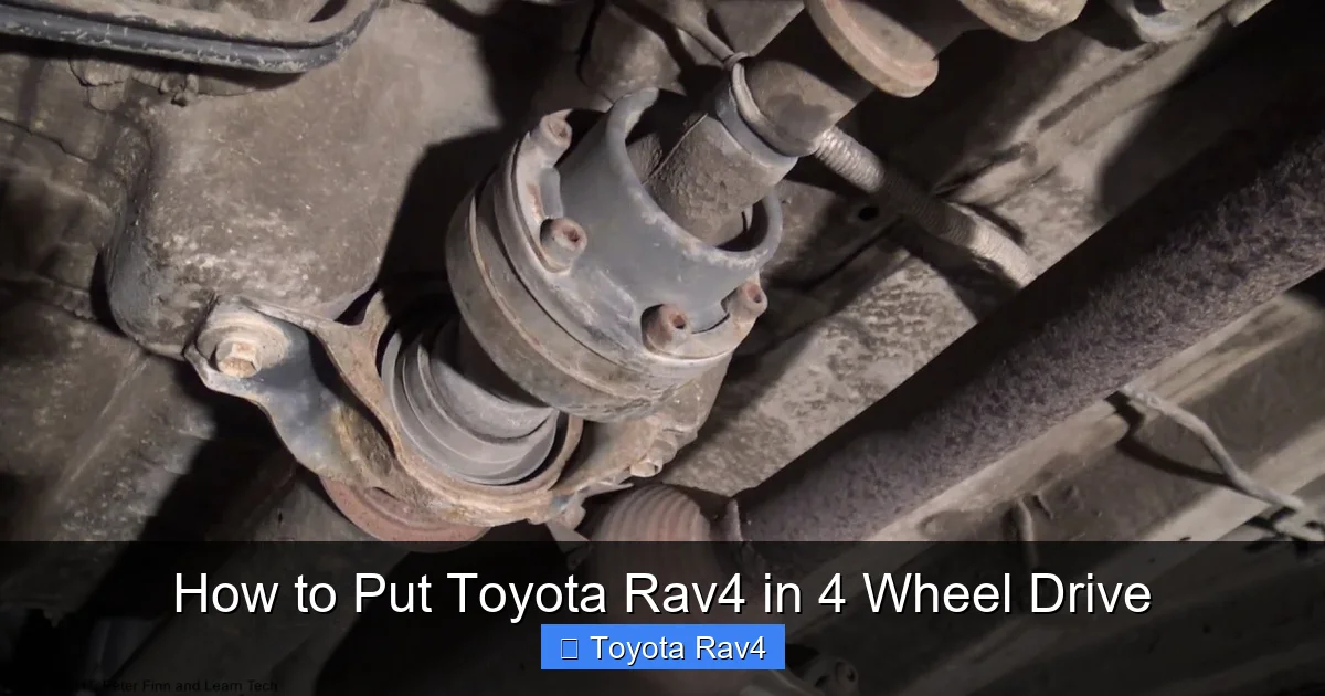 How to Put Toyota Rav4 in 4 Wheel Drive