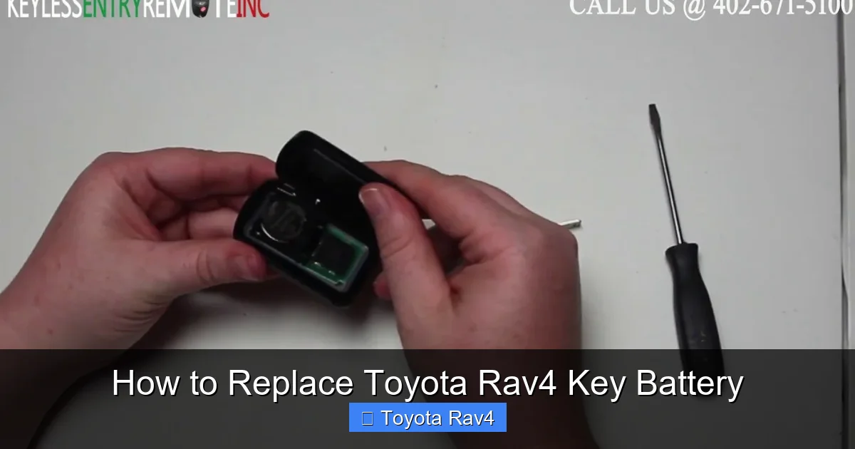 How to Replace Toyota Rav4 Key Battery