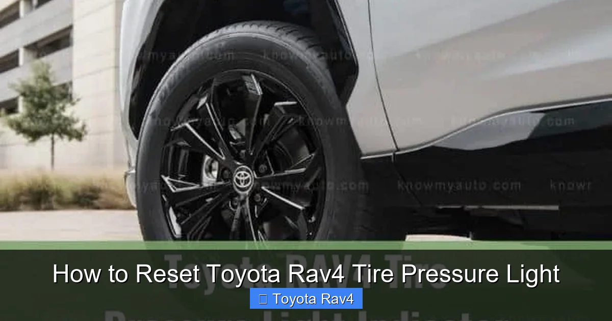 How to Reset Toyota Rav4 Tire Pressure Light