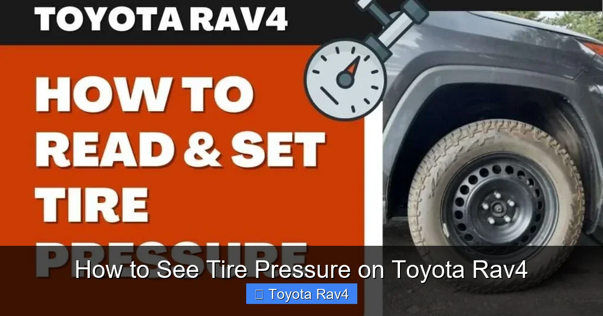 How to See Tire Pressure on Toyota Rav4