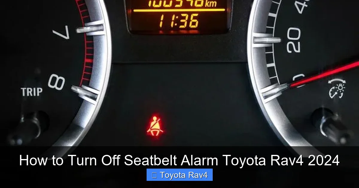 How to Turn Off Seatbelt Alarm Toyota Rav4 2024