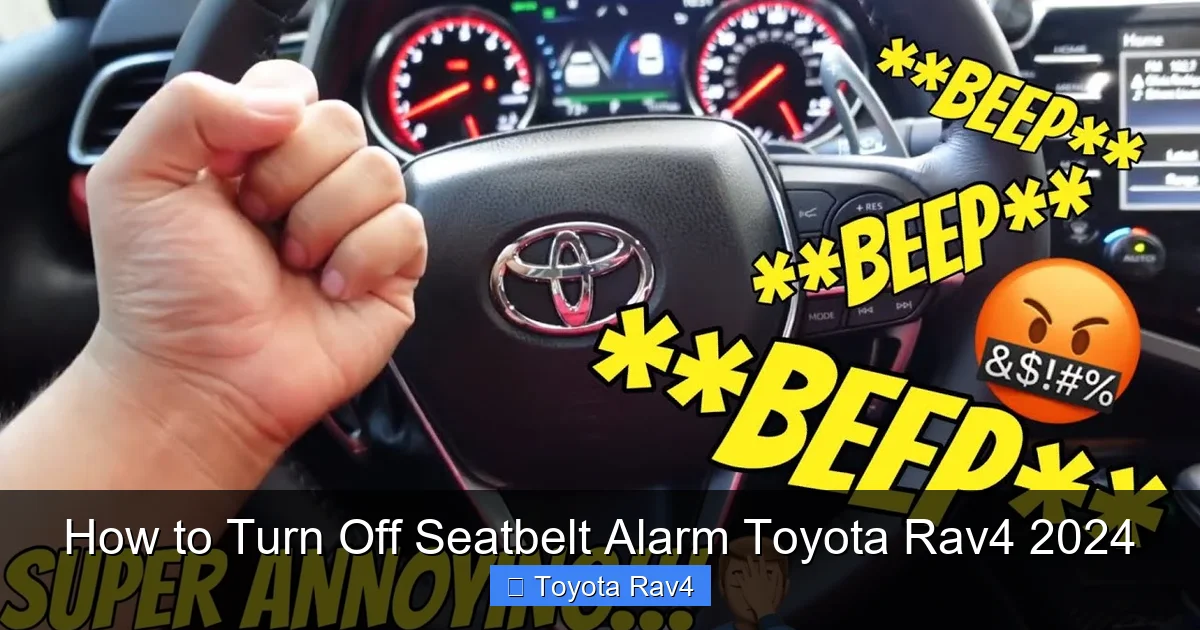 How to Turn Off Seatbelt Alarm Toyota Rav4 2024