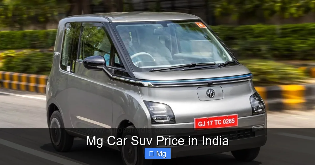 Mg Car Suv Price in India