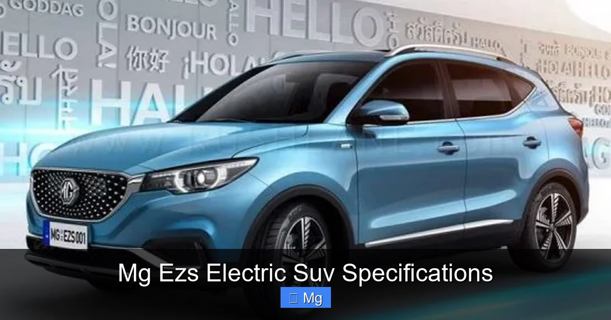 Mg Ezs Electric Suv Specifications