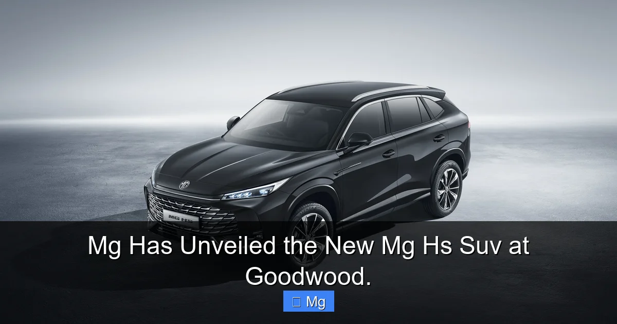 Mg Has Unveiled the New Mg Hs Suv at Goodwood.